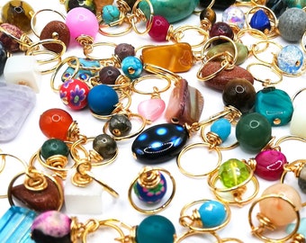 Assorted Braid Ring Grab Bag: Boho Hair Jewelry, Loc Beads (10 Pc Set)