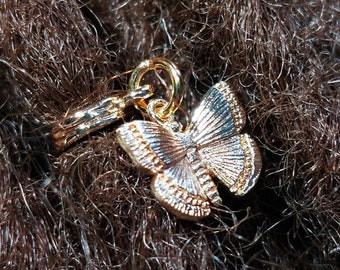 Gold Butterfly Loc Cuff: 5mm Braid/Dread Jewelry