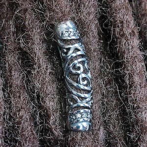 Tube Loc/Dread/Beard Bead Stainless 6.5mm Hole 1 Pc, Dread Jewelry, Hair Beads, Dread Accessory, Beard Jewelry, Spacer Bead, Viking Bead