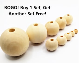 Craft Jeweley Natural Untreated Plain Wood Round Beads Wooden Spacer 4mm-28mm