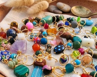Assorted Braid Ring Grab Bag: Boho Hair Jewelry, Loc Beads (10 Pc Set)