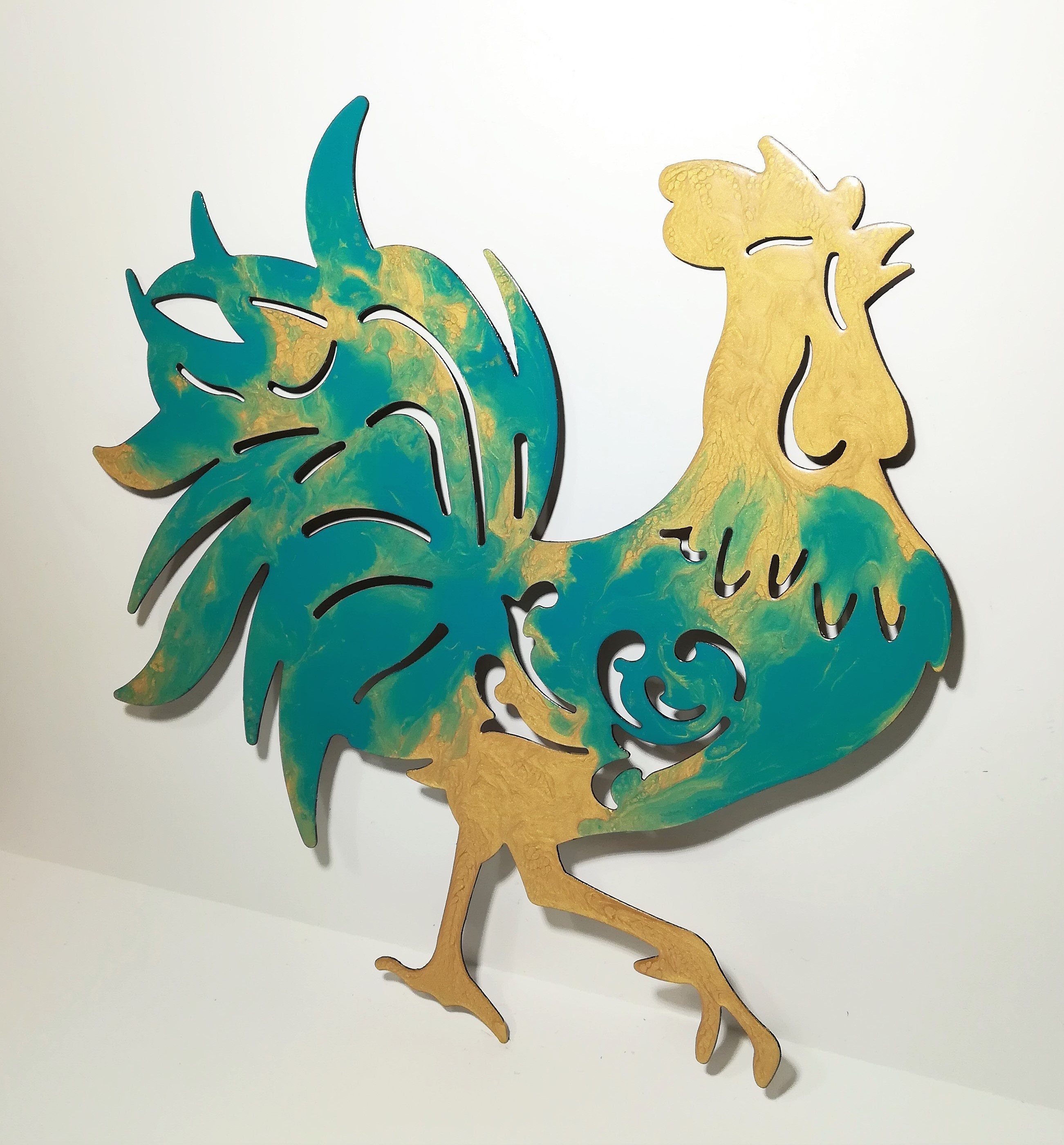 12 Metal Rooster Wall Art Rooster Wall Decor Funky Etsy