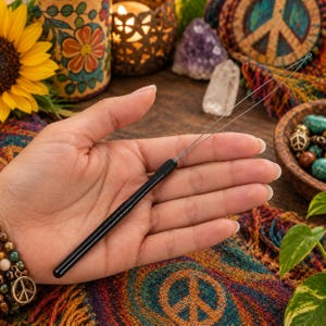Loc Bead Threading Tool, Dreadlock Needle for Hair Cuffs, Beads & Rings, Easy Hair Beading Tool