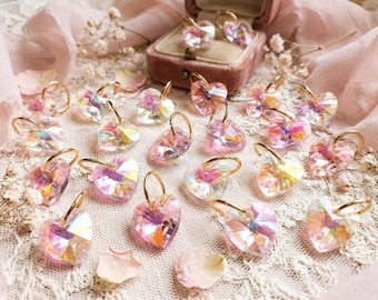 Crystal Heart Braid Rings: Gold or Silver Loc Jewelry - 5 Pc