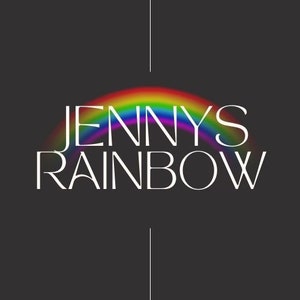 May include: A rainbow arch with the text "Jenny's Rainbow" in white font.