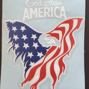 Vinyl decal - God Bless America - Free shipping