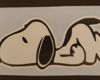 Vinyl decal - Sleeping Snoopy - Free shipping