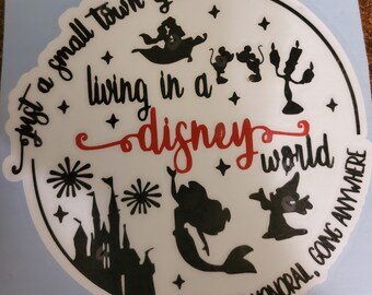 Vinyl decal - Disney Small Town Girl - Free shipping