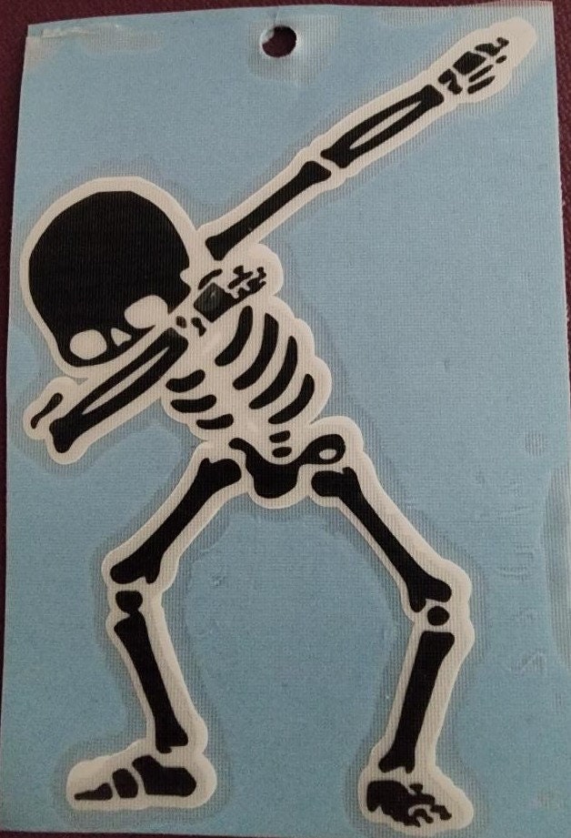 Vinyl decal - Dab skeleton- Free shipping
