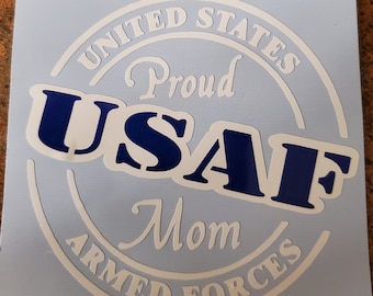 Vinyl decal - Airforce Mom - Free shipping