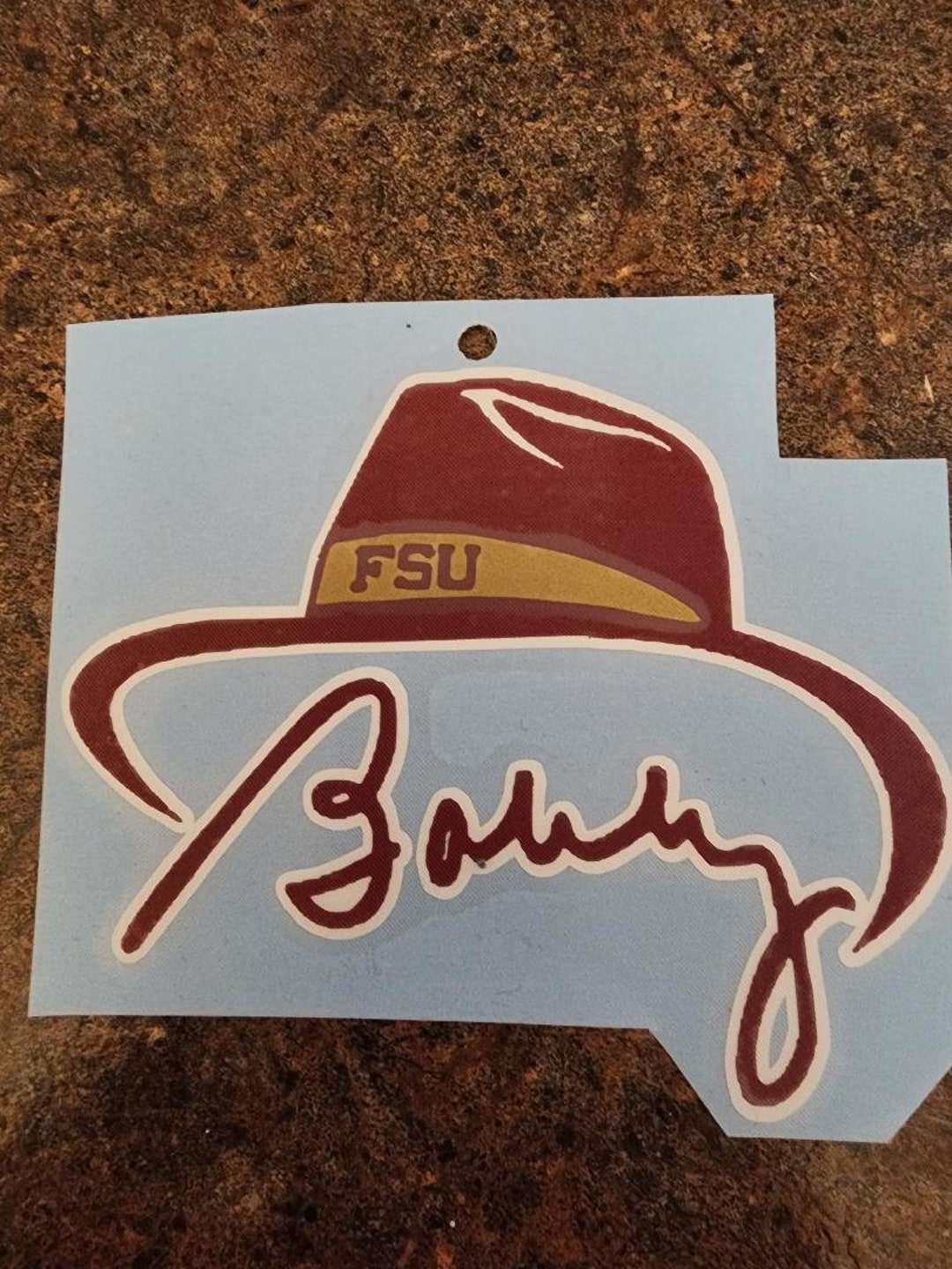 Vinyl Decal FSU, Bobby Bowden Free Shipping - Etsy