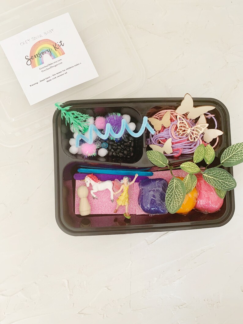 Fantasy Sensory Kit, Homeschool Learning, Sensory Bin, Sensory Box, Sensory Play, Play Dough Kit, Busy Box, Kid Gift, Fantasy Playdough Kit image 1