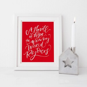 Red For Yonder Breaks Christmas Art Print, Christmas Art Print, Digital Holiday Wall Art, Modern Christmas Art Print image 7