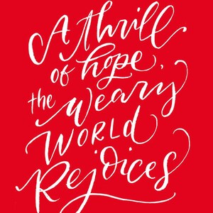 Red For Yonder Breaks Christmas Art Print, Christmas Art Print, Digital Holiday Wall Art, Modern Christmas Art Print image 8