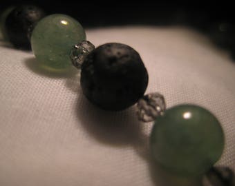 Charming Adventurine and Lava rock meditation beads