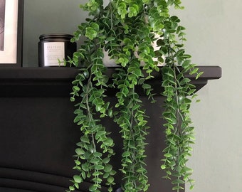 Artificial Trailing Eucalyptus Plant, Hanging Plant, Bathroom Decor Trailing Greenery, Home Decor Fake Plant