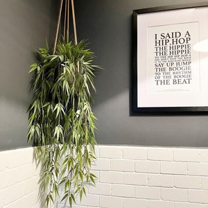 Artificial Trailing Hanging Bamboo Plant, Faux Trailing Plant, Home Decoration Artificial Hanging Plant 86cm, Boho Home Decor