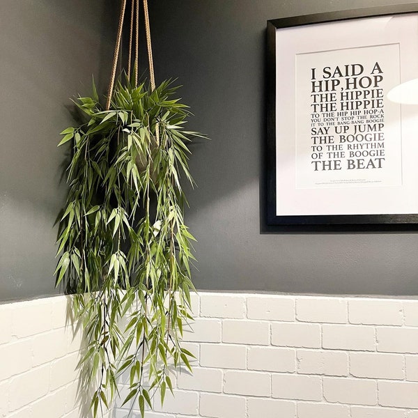 Artificial Trailing Hanging Bamboo Plant, Faux Trailing Plant, Home Decoration Artificial Hanging Plant 86cm, Boho Home Decor