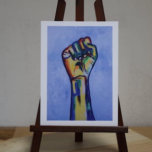 Resist Fist, Resist protest sign, LGBT art print, art print to frame