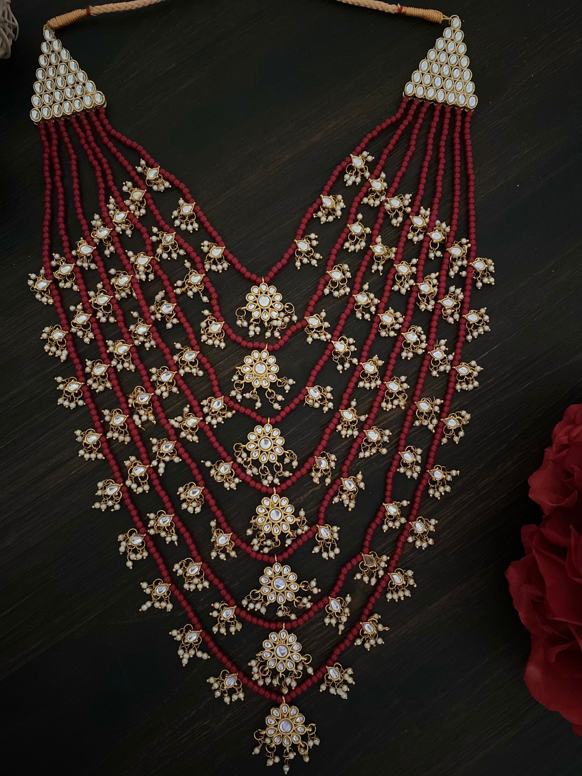 Pakistani/indian jewelry hyderabadi gold plated kundan rani Etsy