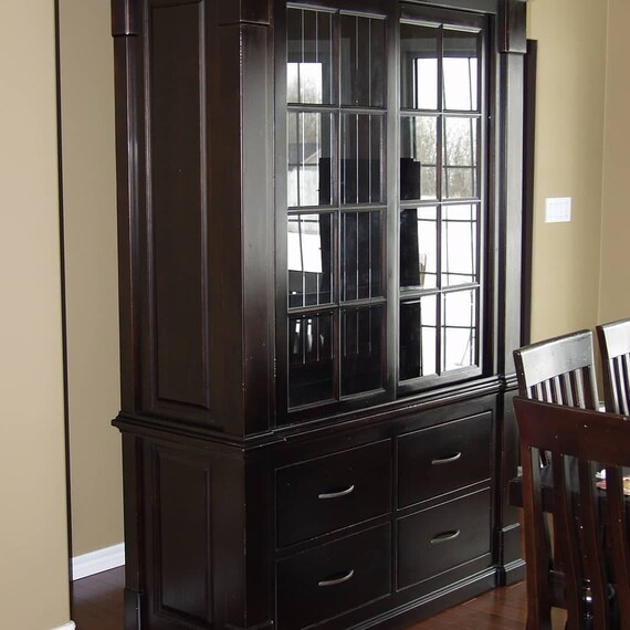 Rustic Solidwood China Display Cabinets Etsy