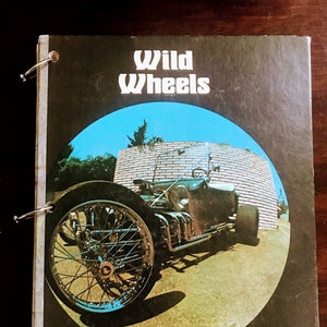 Wild Wheels Handmade Sketchbook Journal Up-Cycled Book