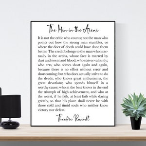 El hombre en la arena / Theodore Roosevelt / Teddy Roosevelt / Impresión de arte