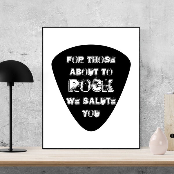 For Those About To Rock, We Salute You Lyrics Poster | Rock N Roll | Music Art Print