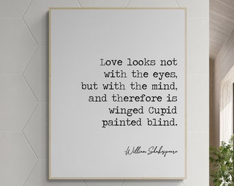 洋書 LOVE LOOKS NOT WITH THE EYES 洋書 LOVE LOOKS NOT WITH THE EYES William Shakespeare Quote - Love