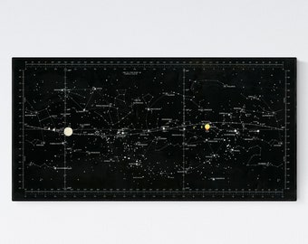 Apollo 11 Lunar Star Chart | NASA Artwork | 1969 Moon Landing Poster | Vintage Art Print | Earth | Tranquility Base | Neil Armstrong