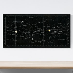 Apollo 11 Lunar Star Chart | NASA Artwork | 1969 Moon Landing Poster | Vintage Art Print | Earth | Tranquility Base | Neil Armstrong