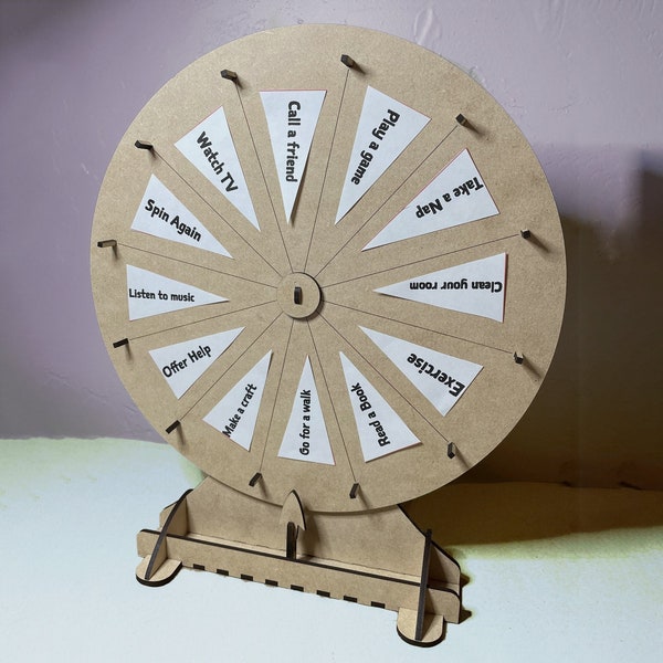 Multi Purpose Spinning Wheel Decision Maker | Completed Size: 3.0 x 11.0 x 13.0 in. | Assembly Required