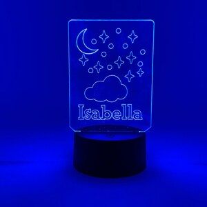 Cielo nocturno con estrellas / Letrero LED personalizado / Regalos para niños / Decoración del hogar para niños / Luz nocturna para niños