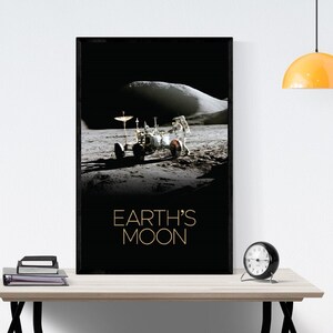 Erdmond | NASA JPL | Mondrover Kunstwerk | Mond Kunstdruck | Oberfläche des Mondes | Apollo-Missionen zum Mond | Mondoberfläche | Mondauto