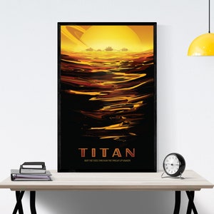 Visions of the Future | Titan | Saturnian Moon | Methane Lakes | Saturn Moon | NASA JPL | Outer Space Art | Space Tourism Artwork | Life