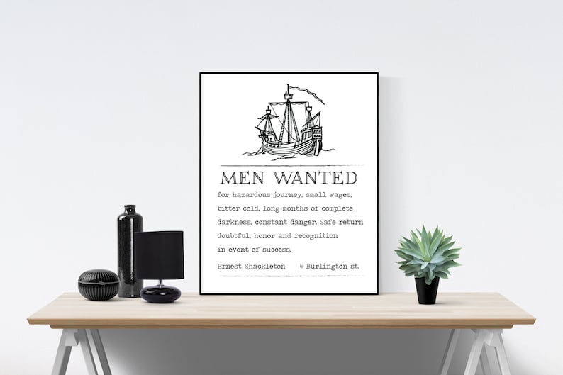 Ernest Shackleton Expedition Help Wanted Advertisement 2