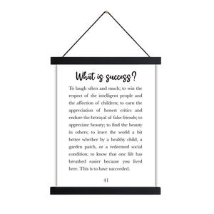 Emerson citat konsttryck | Vad är framgång | Att skratta ofta och mycket | Heminredningskonstverk | Inspirerande | Litterär | Familjeposter Hanging Canvas