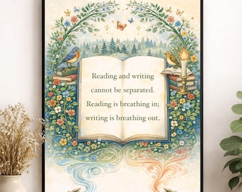 Lesen & Schreiben Wand Kunst Druck | Wohnkultur | Lernmittel | Literarische | Inspirierend | Lernposter