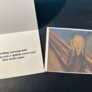Beterschapskaart met 'The Scream' van Edvard Munch - Hoogwaardig karton met stevige envelop