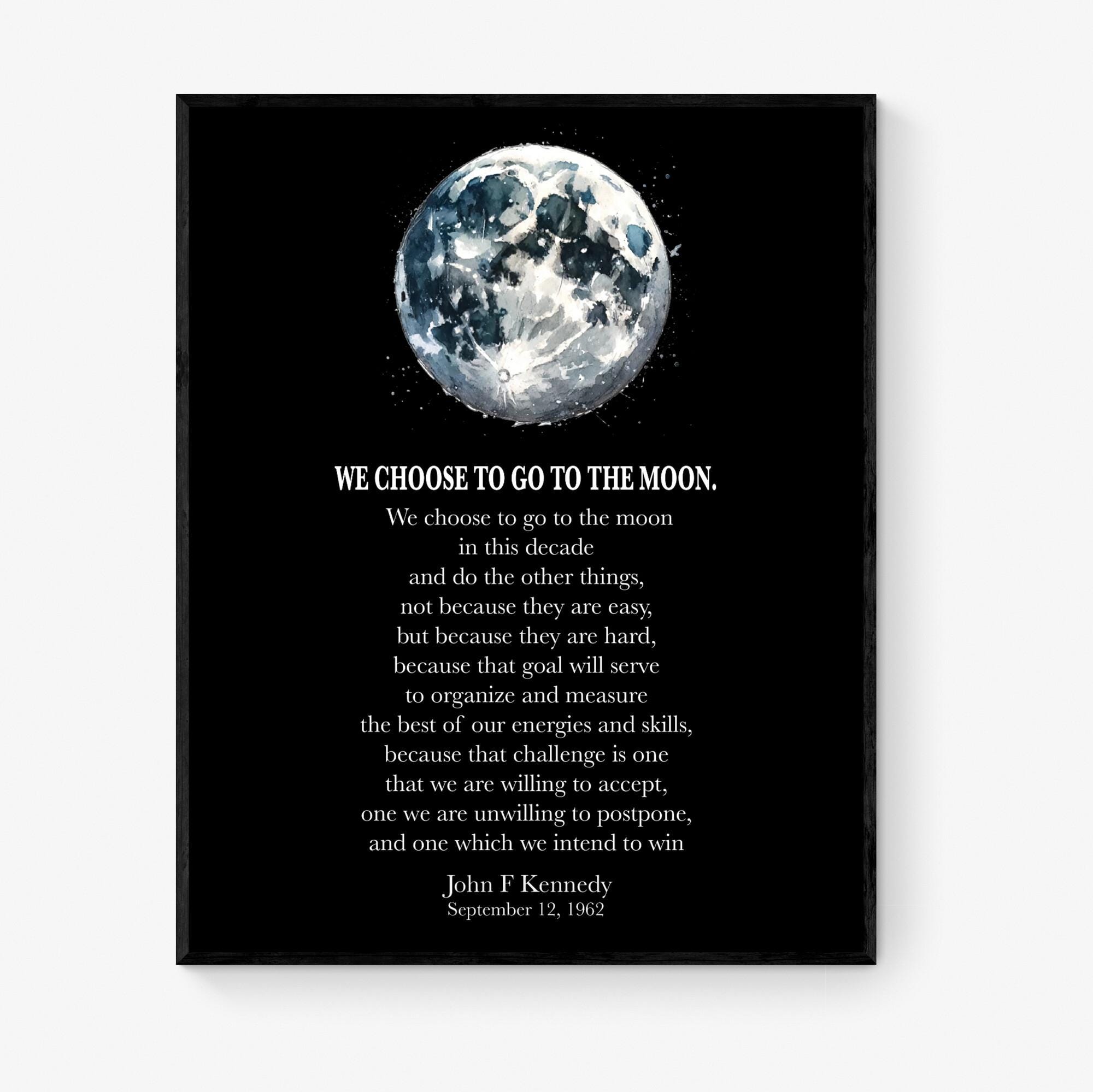 We Choose to Go to the Moon - Etsy