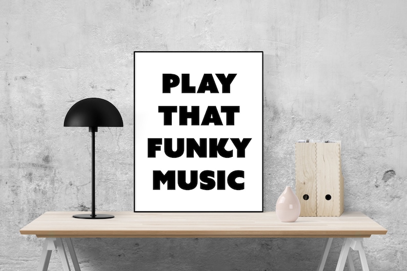 Play That Funky Music Lyrics Poster Wild Cherry Music Art Etsy