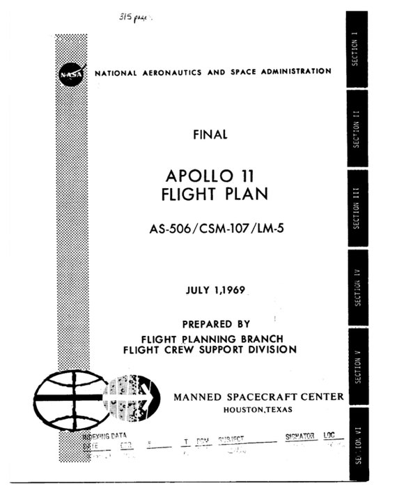 How Nasas Flight Plan Described The Apollo 11 Moon