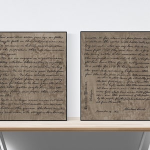 Gettysburg Address Speech | President Abraham Lincoln | Original Handwritten Draft | Art Print