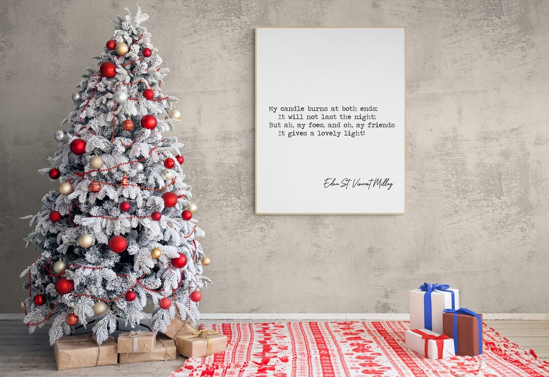 First Fig Edna St. Vincent Millay Inspirational Poetry Art Print Etsy