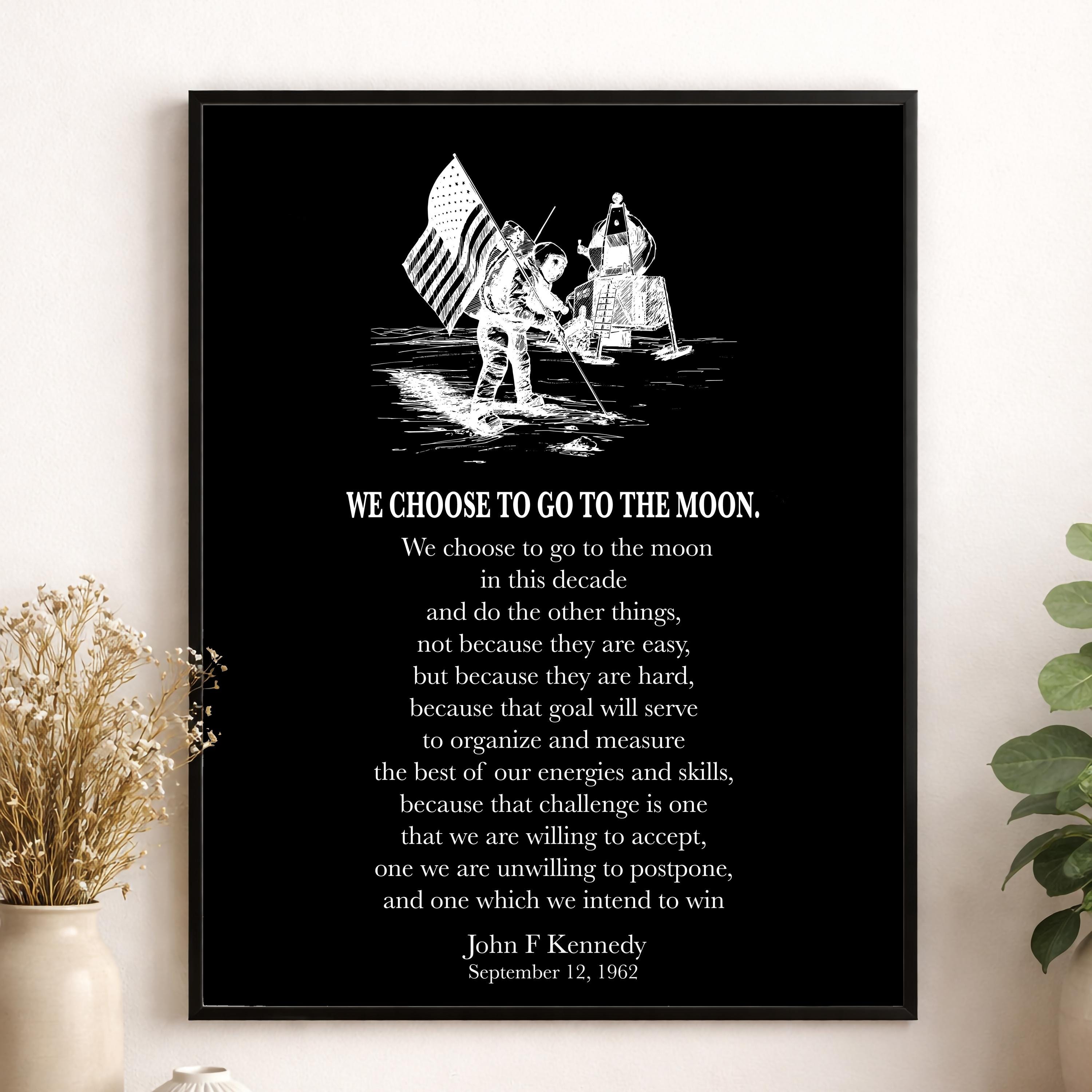 We Choose to Go to the Moon - Etsy