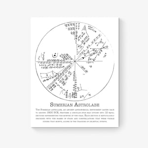 Antikes sumerisches Astrolabium - Historisches Astronomie Haus Wand Dekor - Wohnzimmer - Archäologie Astrophysik - Weltraum Geschenk - Kunstdruck