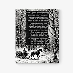 Zatrzymanie się w lesie w śnieżny wieczór | Robert Frost | Wiersz | Poezja | Książka literacka | Inspirujące | Motywujący szkic artystyczny
