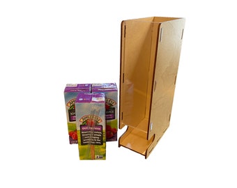 Vertical Small Juice Box Holder Dispenser | Max Juice Box Size: 4.25" H x 2.2" W by 1.75" D in. | Assembly Required