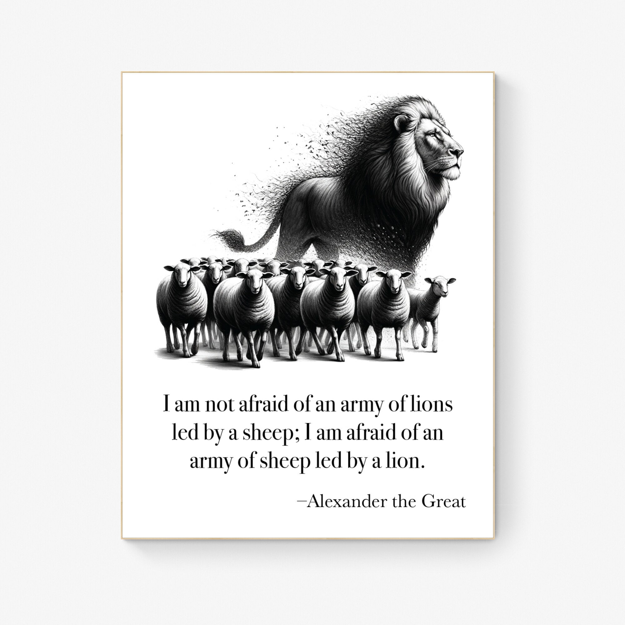 Alexander the Great Quote Art Print | I Am Not Afraid of an Army