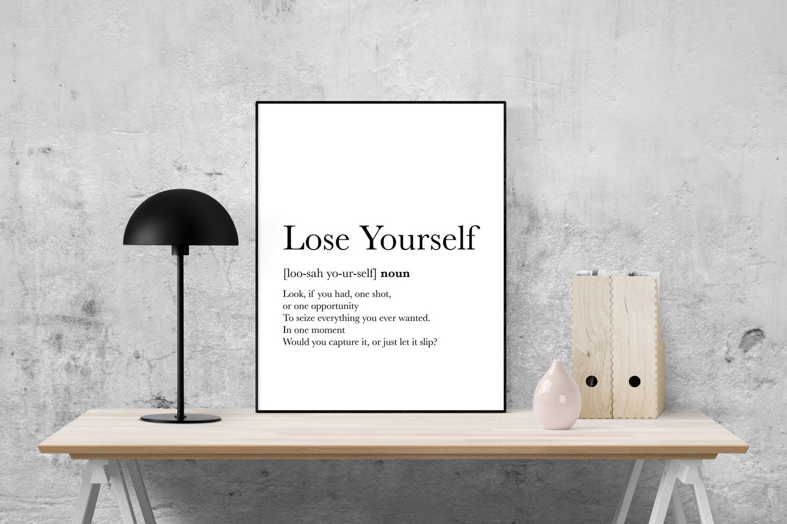 Lose Yourself Lyrics Poster Eminem Hip Hop Rap Music Art | Etsy